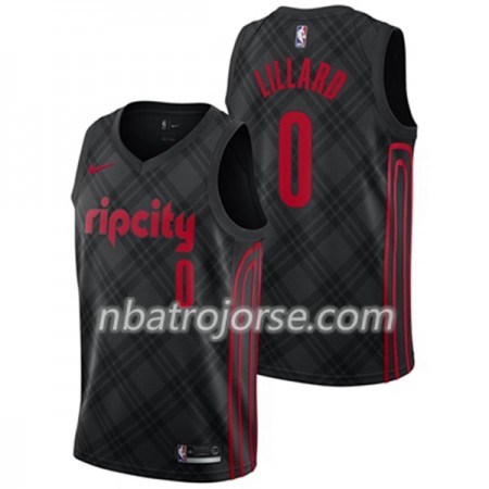Män Portland Trail Blazers Tröja Damien Lillard 0 Nike City Edition Swingman